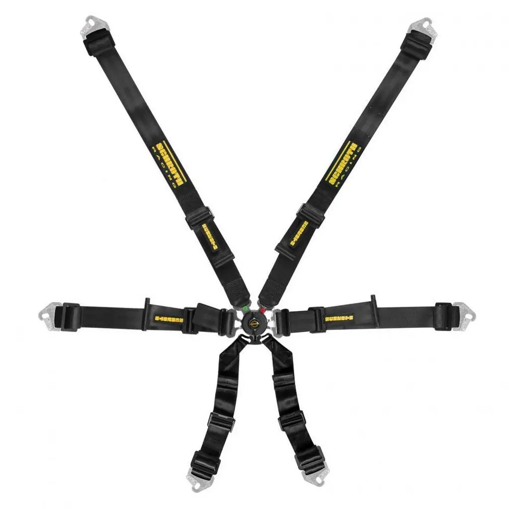 SCHROTH 94530A-0 Racing Harness Flexi 2x2 6-Point, Black