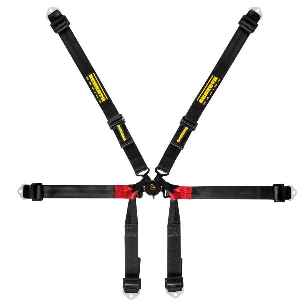 SCHROTH 94620-0 Racing Harness Formula 2x2 6-Point, Black