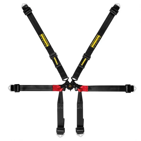 SCHROTH 94620-0 Racing Harness Formula 2x2 6-Point, Black