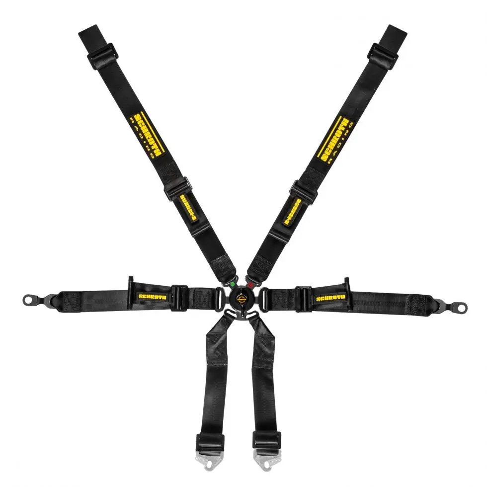 SCHROTH 94700-0 Racing Harness Profi 2x2 6-Point, Black for PORSCHE