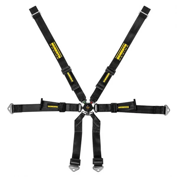 SCHROTH 94680-0 Racing Harness Profi 2x2 6-Point, Black for PORSCHE Cayman / Boxster