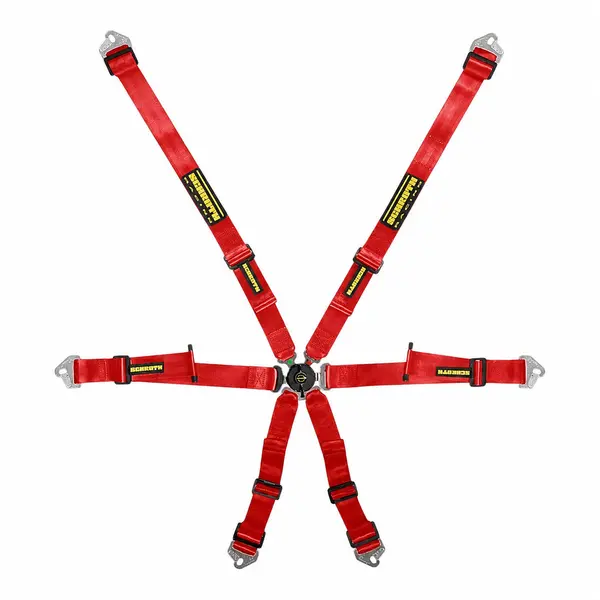 SCHROTH 94550A-2 Racing Harness Profi 2x2 6-Point, Red
