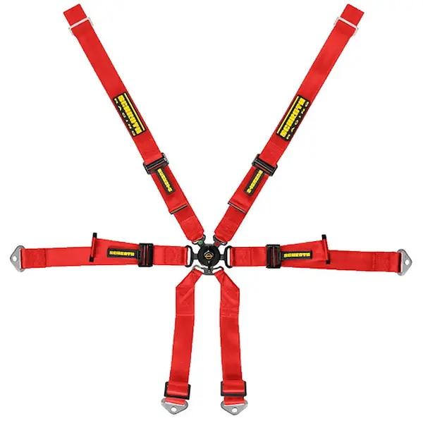 SCHROTH 94660-2 Racing Harness Profi 2x2 6-Point, Red for PORSCHE 911 GT3 / GT3RS