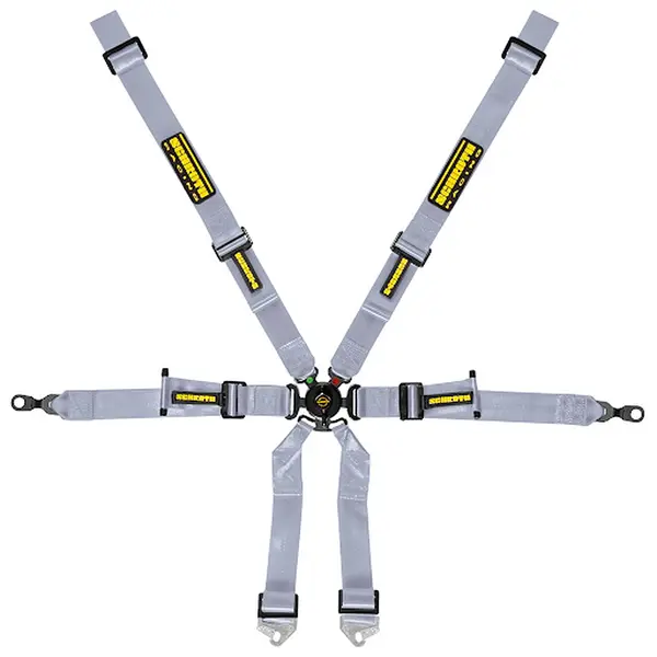 SCHROTH 94700-9 Racing Harness Profi 2x2 6-Point, Silver for PORSCHE