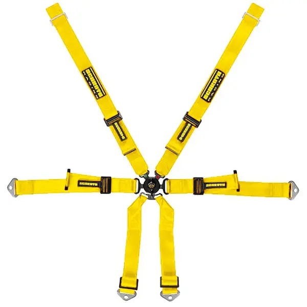 SCHROTH 94660-H3 Racing Harness Profi 2x2 6-Point, Yellow for PORSCHE 911 GT3 / GT3RS