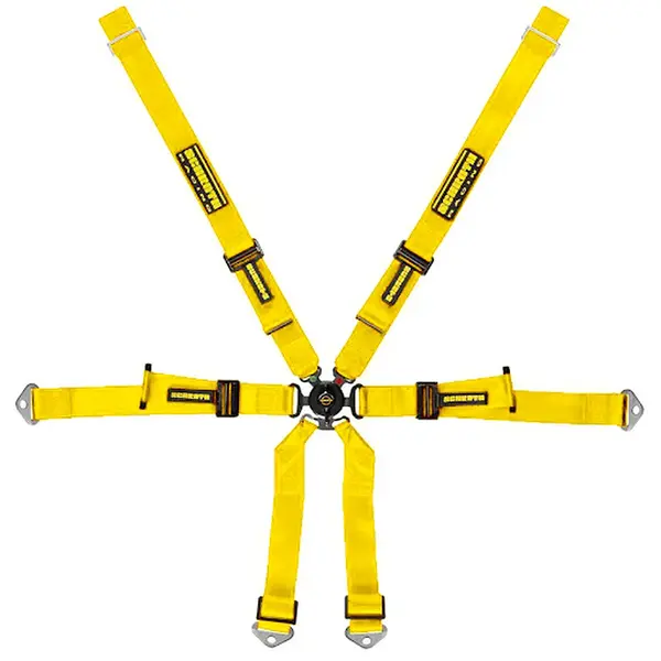 SCHROTH 94680-H3 Racing Harness Profi 2x2 6-Point, Yellow for PORSCHE Cayman / Boxster