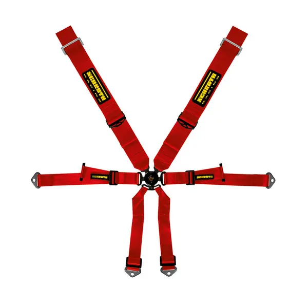 SCHROTH 94650-2 Racing Harness Profi 3x2 6-Point, Red for PORSCHE 911 GT3 / GT3RS