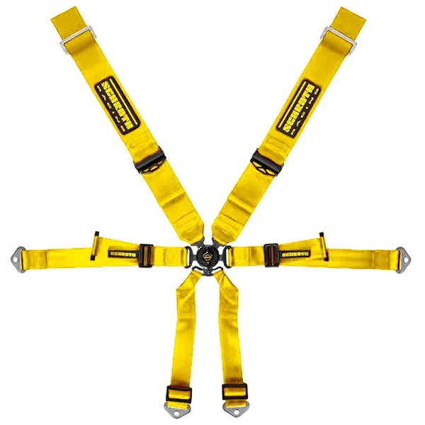 SCHROTH 94670-H3 Racing Harness Profi 3x2 6-Point, Yellow for PORSCHE Cayman / Boxster