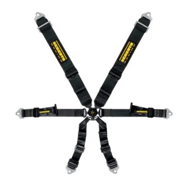 SCHROTH 94541-0 Racing Harness Profi 3x2 Pull-down 6-Point, Black