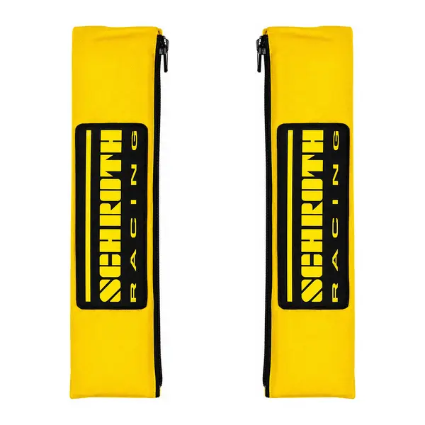 SCHROTH 03119 Shoulder Pads Racing Logo 50mm, Yellow/Yellow Logo