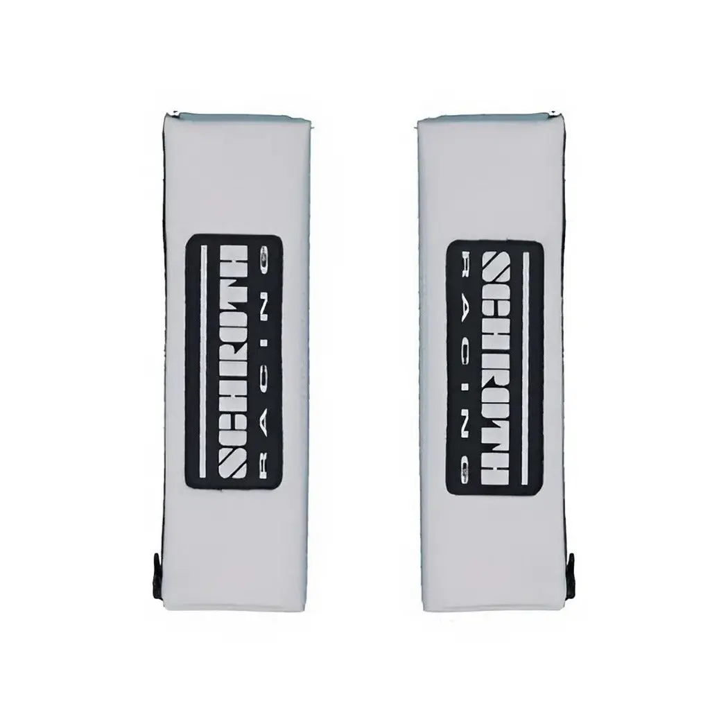 SCHROTH 09229 Shoulder Pads Racing Logo 75mm, Gray/Gray Logo