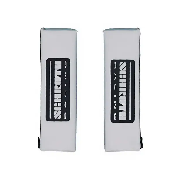 SCHROTH 09229 Shoulder Pads Racing Logo 75mm, Gray/Gray Logo