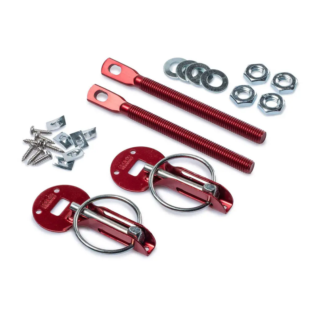 SPARCO 01606AR Bonnet pins, aluminium, red