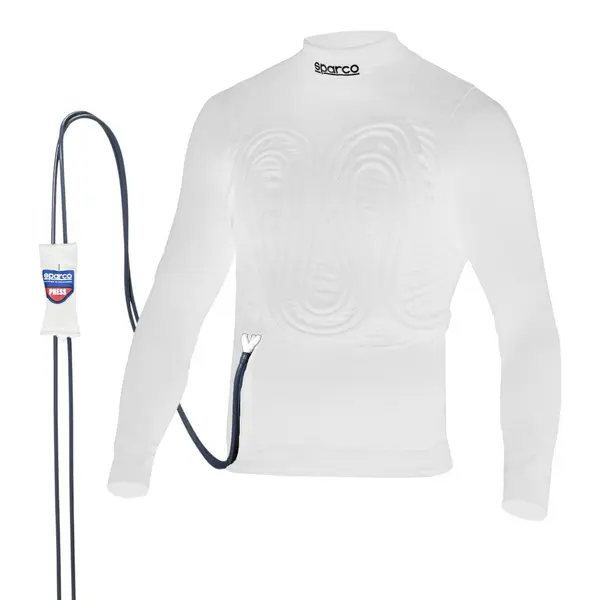 SPARCO BRL0004B0W030XL Cooling Racing Underwear Top R586 Cool Front, White