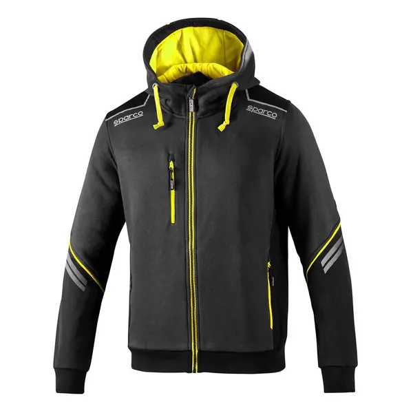 SPARCO 02414GSGF0XS Hooded Full zip Colorado grey / yellow fluo