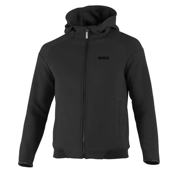 SPARCO BMJ0012B0K010XS Hooded Full Zip Sweatshirt, Black
