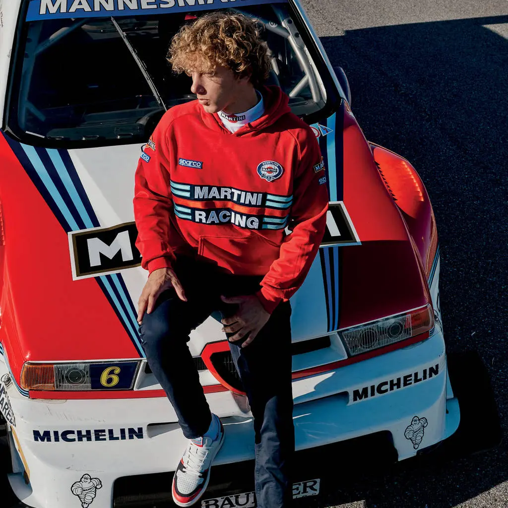 SPARCO 01279MRRS3L HOODIE MARTINI RACING, red