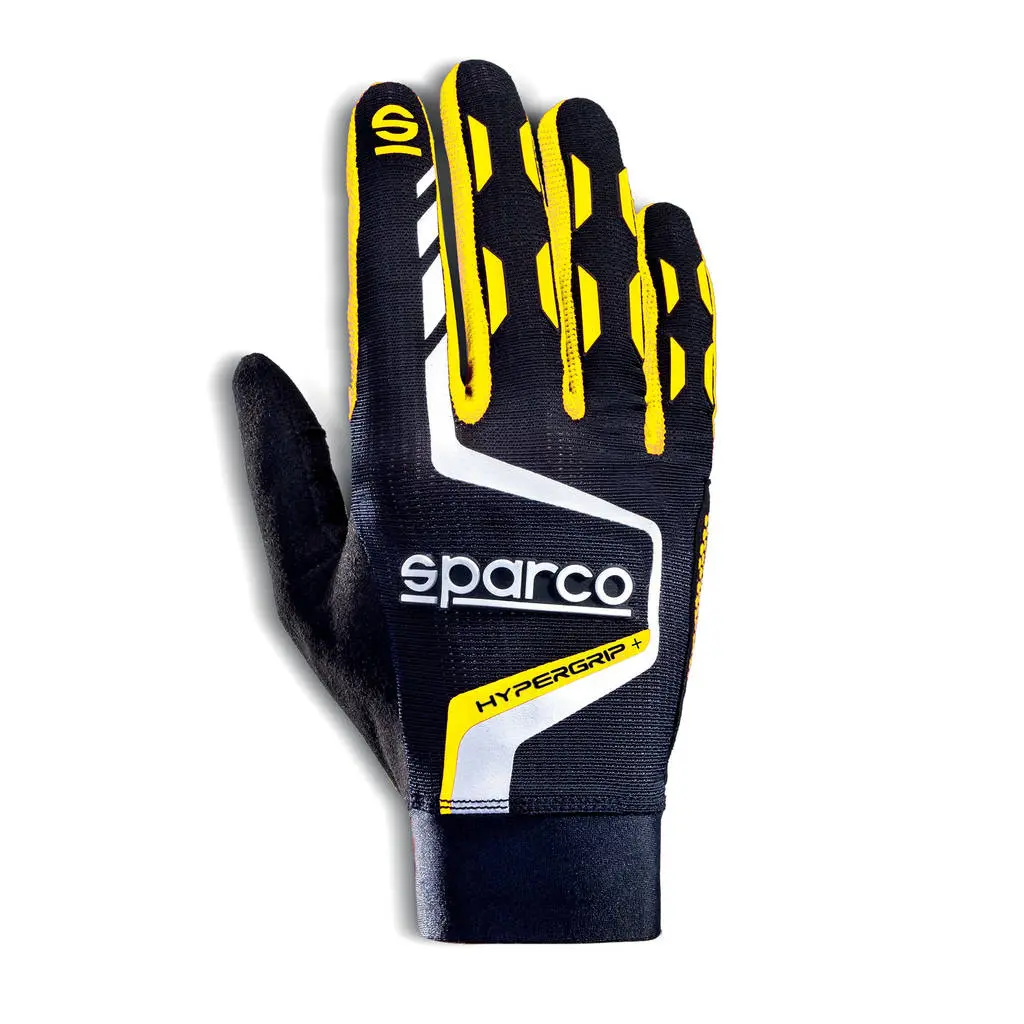 SPARCO 00209508NRGF HYPERGRIP+ Gaming gloves, black/yellow fluo, size 8