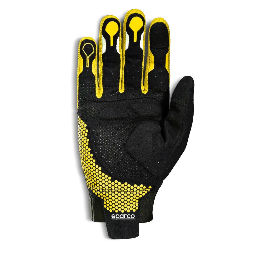 SPARCO 00209508NRGF HYPERGRIP+ Gaming gloves, black/yellow fluo, size 8