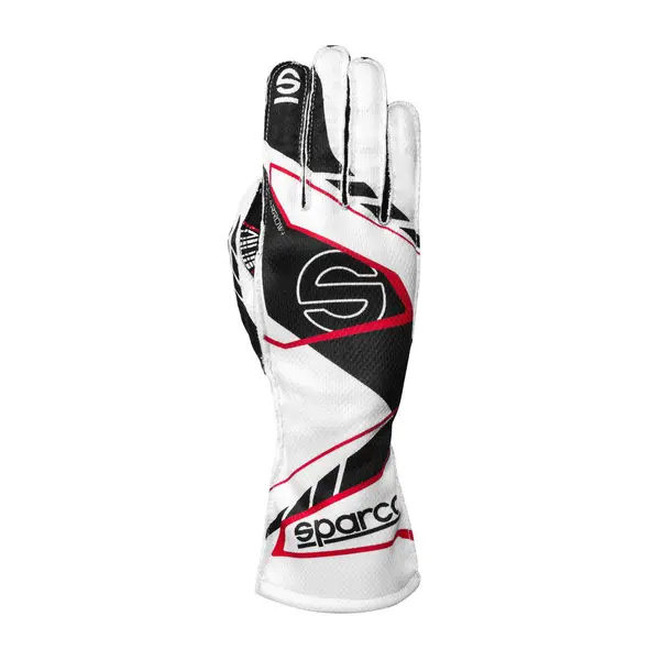 SPARCO BKG0003B0W08008 Karting Gloves K-Arrow+ 2025, White / Black, Size 8