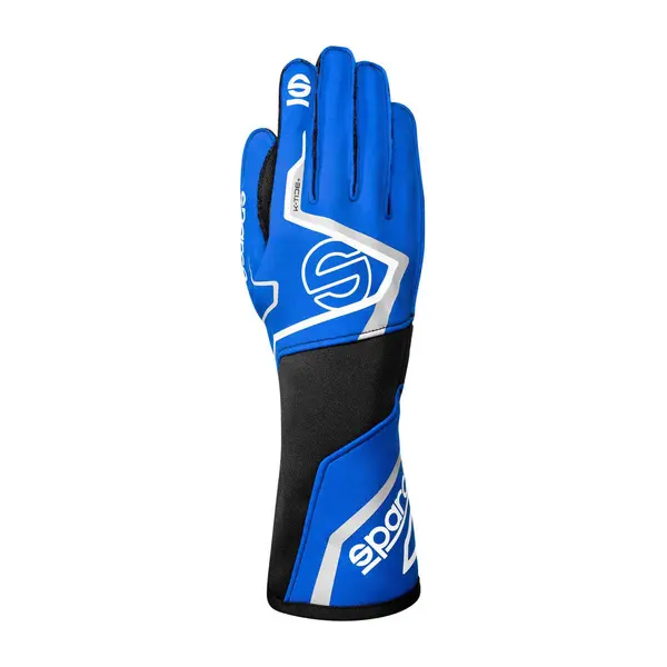 SPARCO BKG0002B0B20009 Karting Gloves K-Tide+ (FIA 8877-2022), Reflex Blue / Black, Size 9