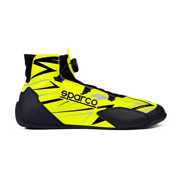 SPARCO BKB0002B0Y04041 Karting Shoes K-Rapid Rotor, Fluo Yellow / Black