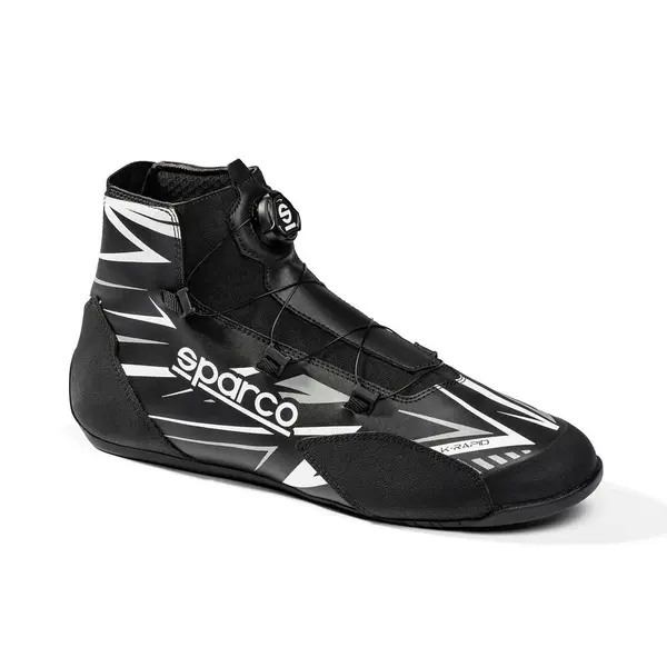 SPARCO BKB0008B0K06032 Karting Shoes K-Rapid WP, Black/White