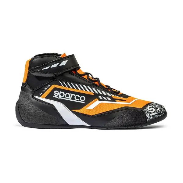 SPARCO BKB0001B0K04038 Karting Shoes K-Rock 2025, Black / Fluo Orange